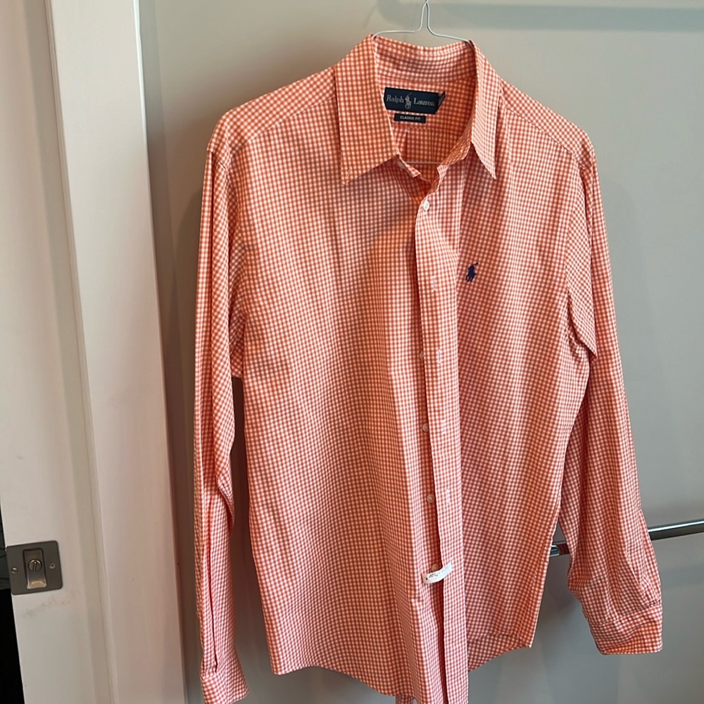 Orange Ralph Lauren dress shirt